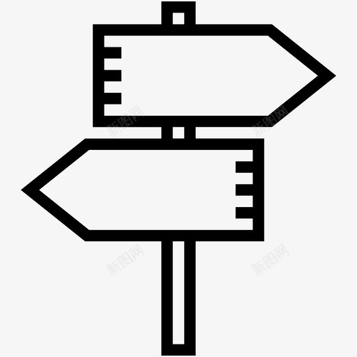 路标方向箭头方向柱图标svg_新图网 https://ixintu.com 指路柱 方向柱 方向箭头 路标 运输线路图标集合