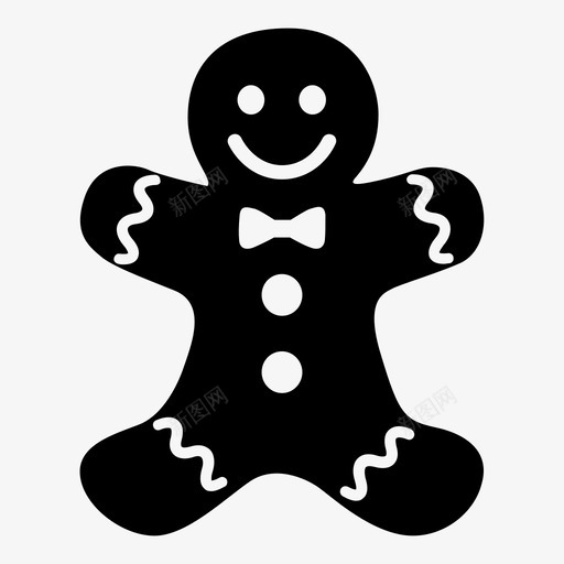 饼干圣诞节装饰图标svg_新图网 https://ixintu.com 圣诞节 姜饼 我的圣诞节 装饰 饼干