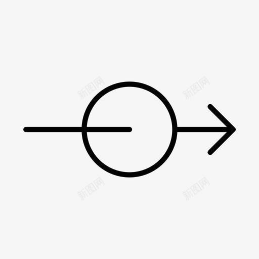 穿过箭头圆圈图标svg_新图网 https://ixintu.com 圆圈 方向 穿过 箭头 道路