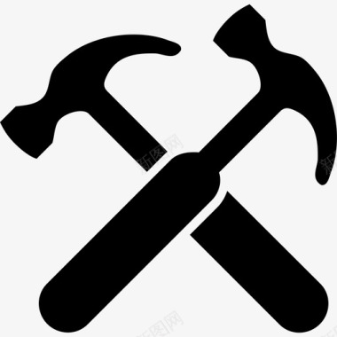 锤子十字锤维护工作图标图标