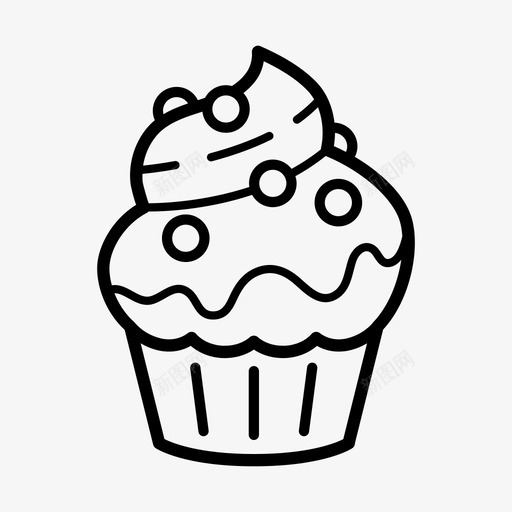 装饰纸杯蛋糕面包房糖霜图标svg_新图网 https://ixintu.com 糖霜 纸杯蛋糕 装饰纸杯蛋糕 面包房