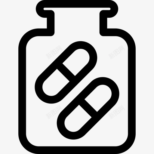 瓶子胶囊容器图标svg_新图网 https://ixintu.com 容器 瓶子 胶囊 药丸 药物 诊断第1部分