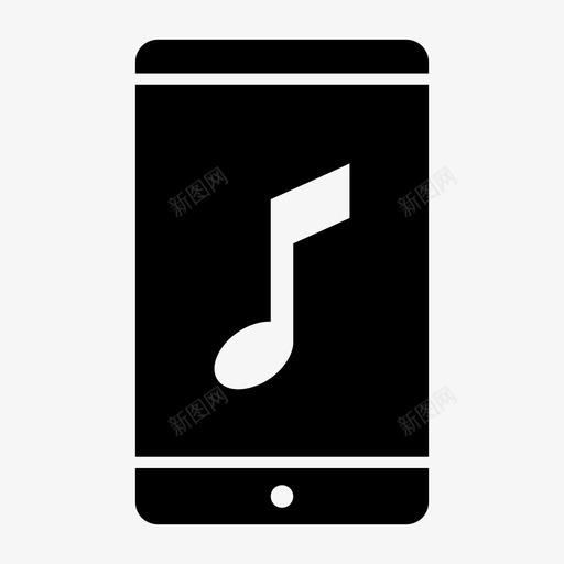 智能手机音乐音频音乐音符图标svg_新图网 https://ixintu.com 声音 智能手机音乐 曲调 音乐音符 音符 音频音乐