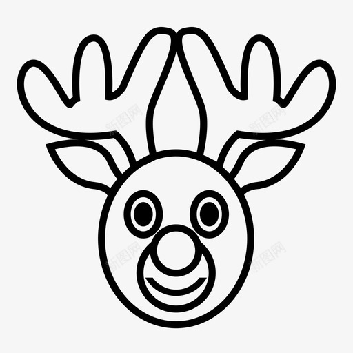 鹿圣诞节雪橇图标svg_新图网 https://ixintu.com 圣诞线图标 圣诞节 雪 雪橇 鹿