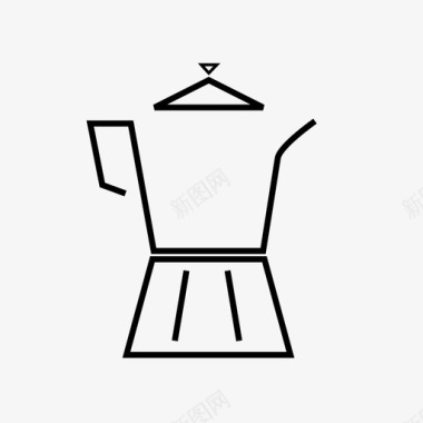 莫卡冲泡咖啡图标图标