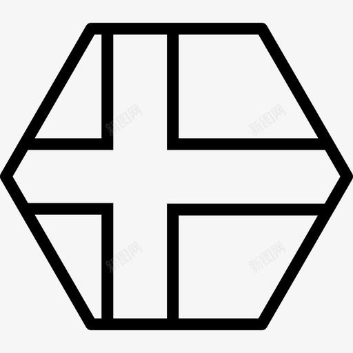 芬兰国家欧洲图标svg_新图网 https://ixintu.com 世界六边形旗帜轮廓 国家 国旗 欧洲 芬兰