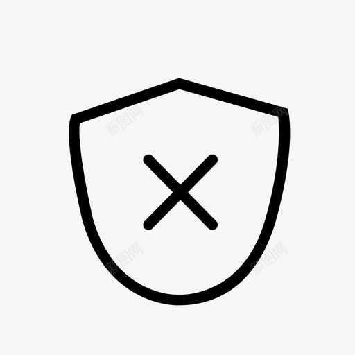 保护关闭防病毒屏蔽图标svg_新图网 https://ixintu.com 不安全 保护关闭 去激活保护 基本设置 屏蔽 防病毒