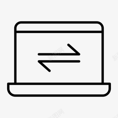 数据传输笔记本电脑笔记本电脑接口笔记本电脑屏幕图标图标