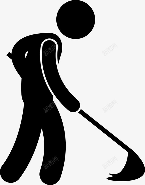 拖把清洁工地板图标svg_新图网 https://ixintu.com 人 人打扫房子 地板 拖把 清洁工