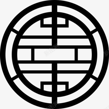 中国图案中国圆图标图标