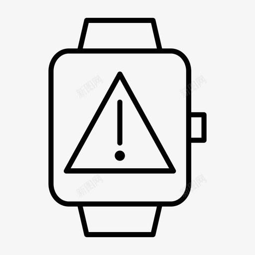 智能手表错误警告危险图标svg_新图网 https://ixintu.com 危险 感叹号 智能手表错误 警告 错误通知