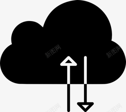 云传输云同步导入导出图标图标