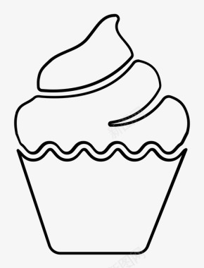 纸杯蛋糕烘焙食物图标图标