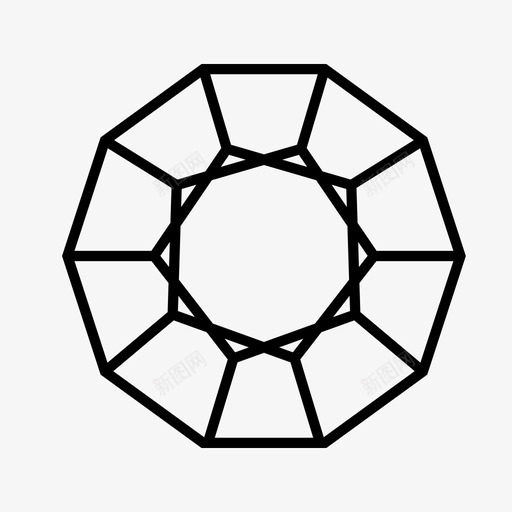 十二面体三维三维形状图标svg_新图网 https://ixintu.com 三维 三维图形 三维形状 几何体 十二面体 立体图形