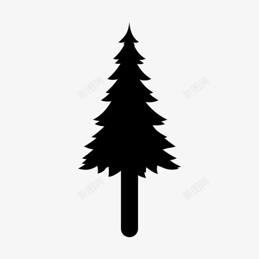 松树圣诞树植物和树木图标svg_新图网 https://ixintu.com 圣诞树 松树 植物和树木