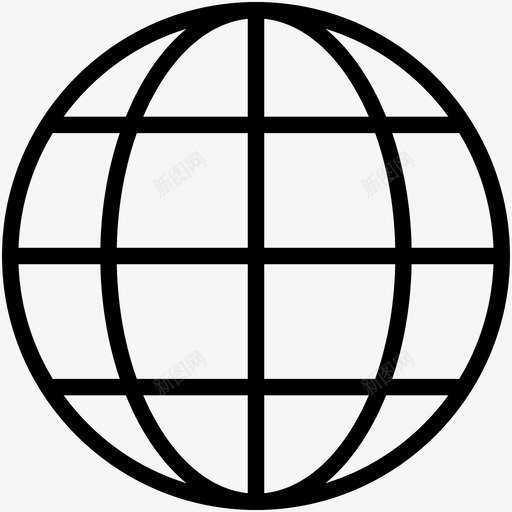 地球地球网格互联网地球图标svg_新图网 https://ixintu.com 互联网地球 地球 地球网格 多媒体线图标 行星