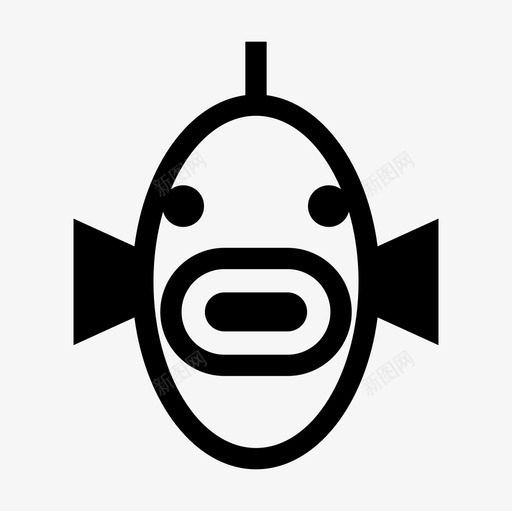 鱼动物水生图标svg_新图网 https://ixintu.com 动物 动物填充图标集 水动物 水生 鱼 鱼脸