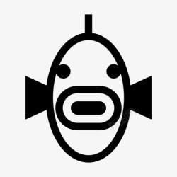 鱼脸鱼动物水生图标高清图片
