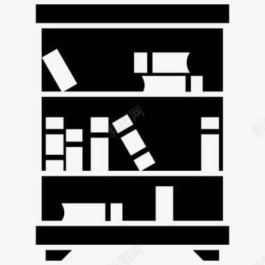 图书馆书柜书架图标图标