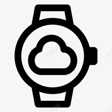 云智能手表苹果智能手表时钟图标图标