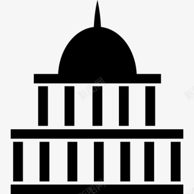 美国政府大楼建筑物选举标志图标图标