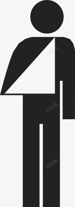 受伤者伤者受伤者手臂绷带图标高清图片