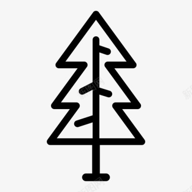 冷杉树圣诞树森林图标图标