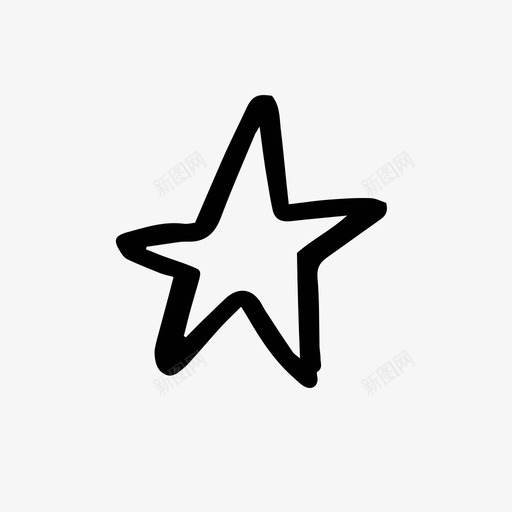 星星轮廓星号手绘图标svg_新图网 https://ixintu.com 手绘 星号 星星轮廓 闪烁