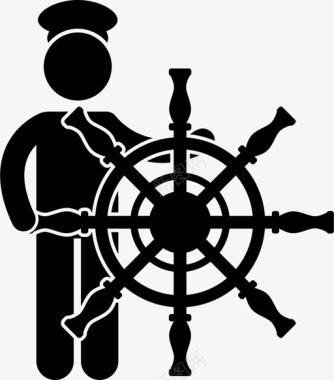 水手船长领航员图标图标