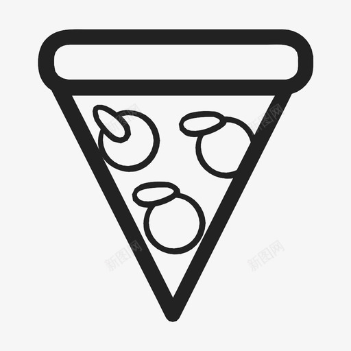 披萨片意大利食品意大利香肠奶酪图标svg_新图网 https://ixintu.com 意大利食品 意大利餐厅 意大利香肠奶酪 披萨片