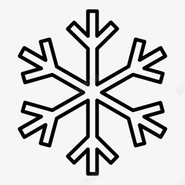 雪花冷冰晶图标图标