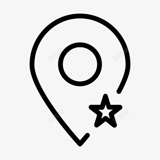 最喜欢的位置著名的地图针图标svg_新图网 https://ixintu.com 地图针 地点 星星 最喜欢的位置 著名的