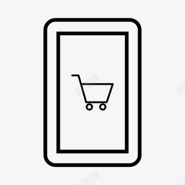 购物车移动设备iphone图标图标
