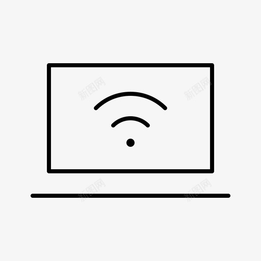笔记本电脑wifi设备家庭自动化图标svg_新图网 https://ixintu.com 家庭自动化 技术 智能家居 笔记本电脑wifi 网络 设备