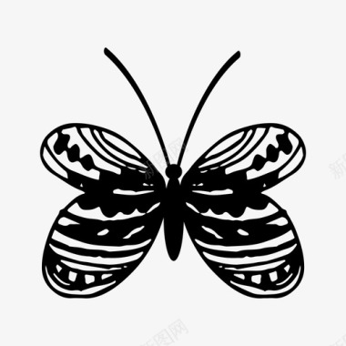 蝴蝶装饰自然图标图标