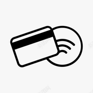 非接触式支付信用卡paypass图标图标