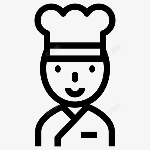 厨师头像职业图标svg_新图网 https://ixintu.com 厨师 头像 职业 职业轮廓图标集 餐厅