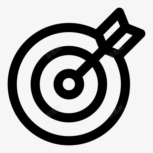箭头对准目标目标焦点图标svg_新图网 https://ixintu.com 业务脂肪 焦点 目标 箭头对准目标