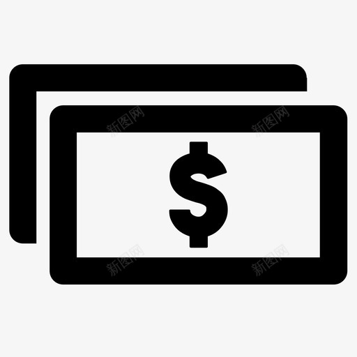 钞票现金美元钞票图标svg_新图网 https://ixintu.com 现金 美元钞票 钞票