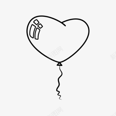 心气球爱情气球激情图标图标