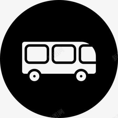 公共汽车公共交通工具卡车图标图标