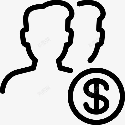 美元现金货币图标svg_新图网 https://ixintu.com 付款 现金 用户操作行图标 美元 货币