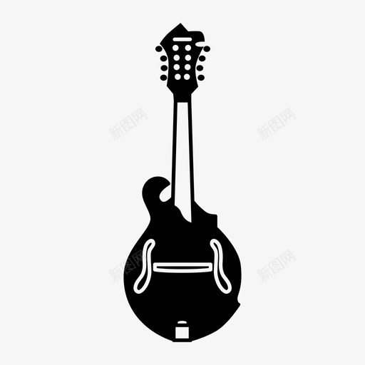 曼陀林吉他乐器乐器图标svg_新图网 https://ixintu.com 乐器 吉他乐器 四弦琴 曼陀林