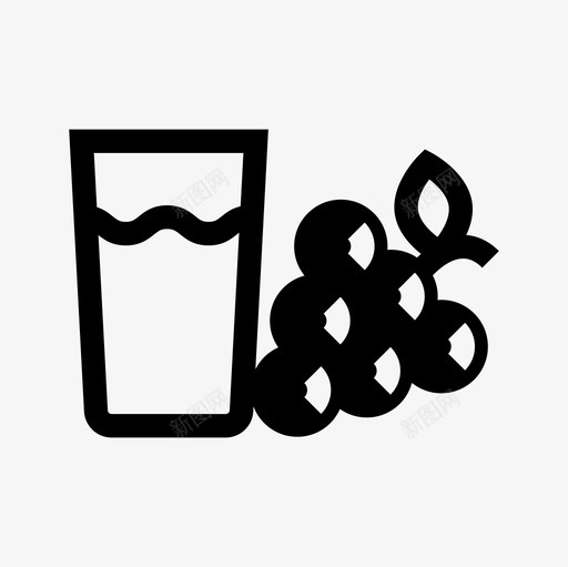 葡萄汁水果葡萄酒图标svg_新图网 https://ixintu.com 水果 水果填充图标集 葡萄水果 葡萄汁 葡萄酒