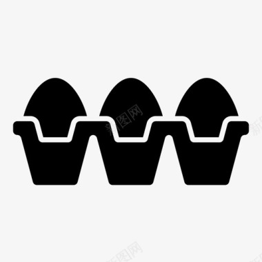 鸡蛋鸡蛋盒6个鸡蛋图标图标