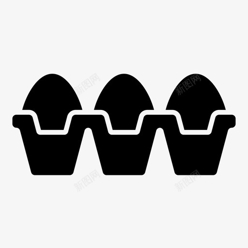 鸡蛋鸡蛋盒6个鸡蛋图标svg_新图网 https://ixintu.com 6个鸡蛋 鸡蛋 鸡蛋托 鸡蛋盒