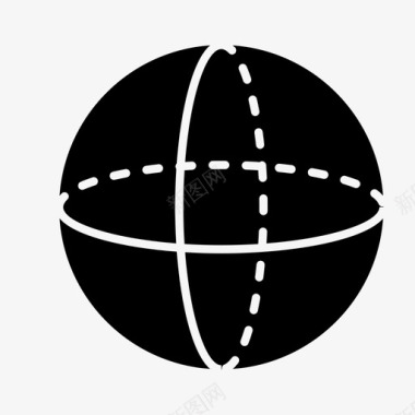 球体三维三维形状图标图标