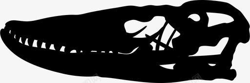 鳄鱼头骨鳄鱼骨头图标图标