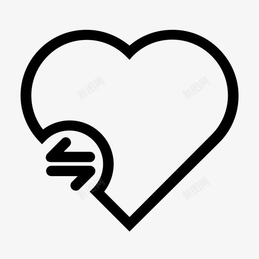心脏移植移动重新定位图标svg_新图网 https://ixintu.com 心脏图标 心脏移植 移动 转移 重新定位
