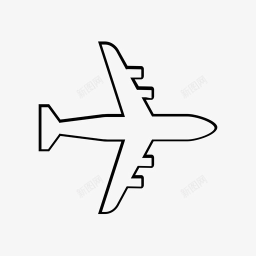 飞机747a380图标svg_新图网 https://ixintu.com 747 a380 机场和员工 波音 空客 飞机